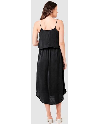 Ripe Maternity Nursing Slip Dress - Black