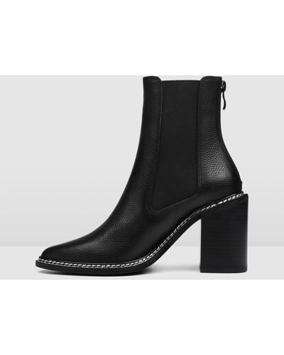Jo Mercer Luxe High Ankle Boots - Black
