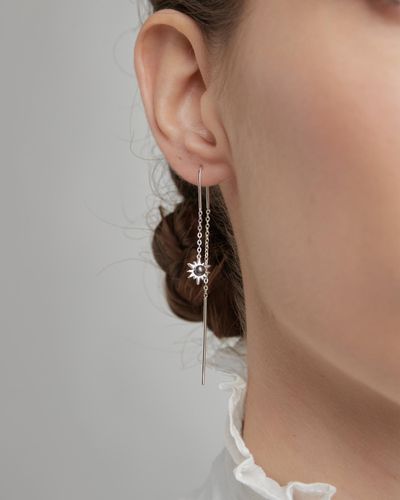 Karen Walker Temptation Thread Earrings - White