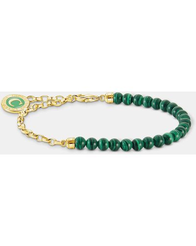 Thomas Sabo Member Charm Bracelet With Green Beads