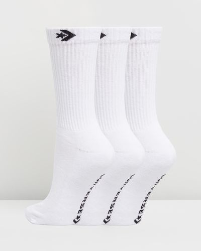 Converse Crew Sock 3 Pack - White