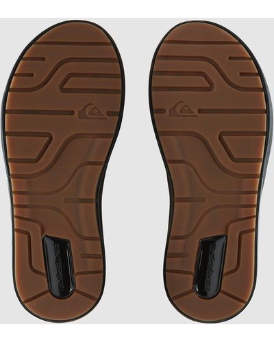 Quiksilver Rivi Leather Slider Sandals - Black