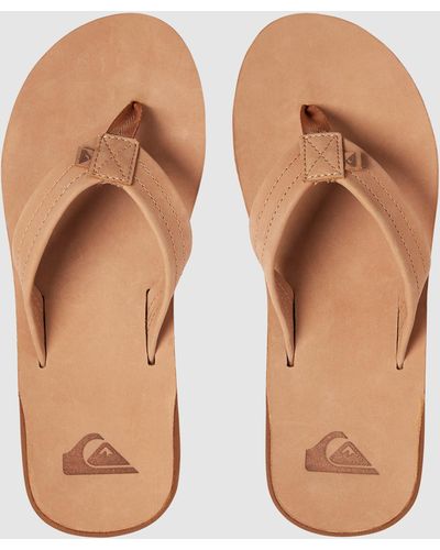 Quiksilver Erreka Leather Sandals - Brown