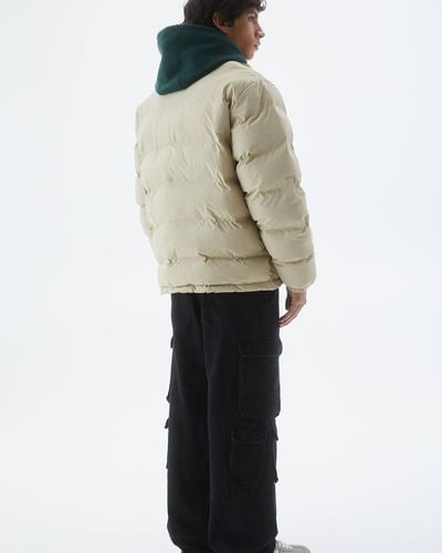 Pull&Bear Basic Lightweight Puffer Jacket - Natural