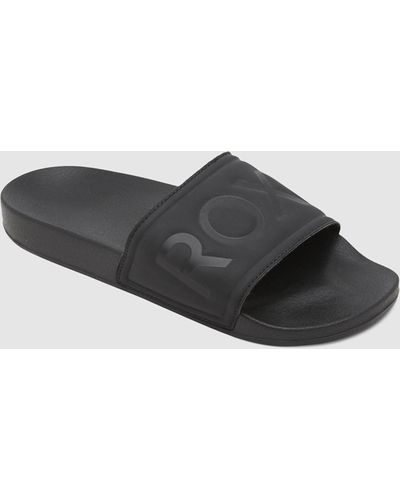 Roxy Slippy Slider Sandals For Women - Black