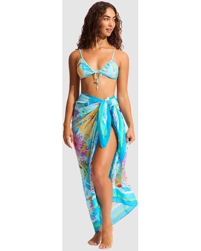 Seafolly Under The Sea Sarong - Blue