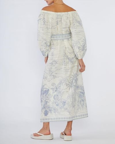 Amelius Fresco Linen Maxi Dress - White