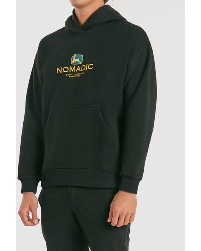 Nomadic Paradise Northern Pine Relaxed Hooded Jumper - Green