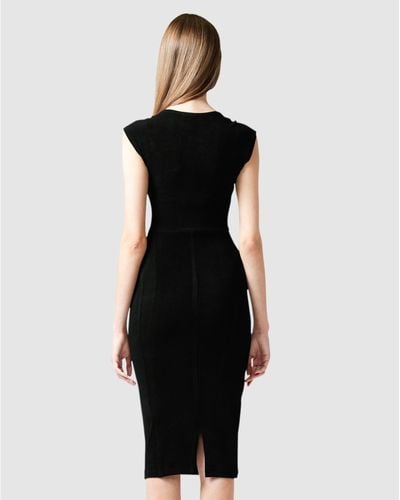 SACHA DRAKE Iris Cap Sleeve Dress - Black