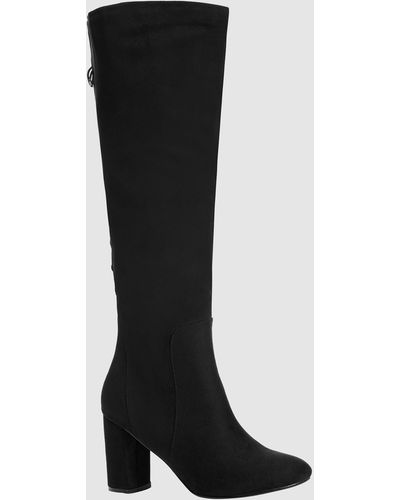 City Chic Perry Knee High Boot - Black