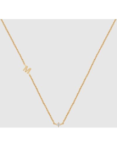 YCL Jewels Petite Initial Necklace M - Metallic