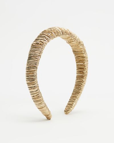 Loeffler Randall Marina Puffy Headband - Metallic