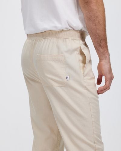 Staple Superior Hamilton Linen Blend Trousers - Natural