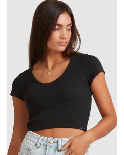 Billabong Baby Vee Fitted Top For Women - Black