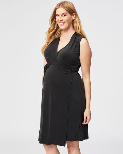 Cake Maternity Malt Nursing Wrap Dress - Black