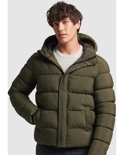 Superdry Hooded Xpd Sports Puffer Jacket - Green
