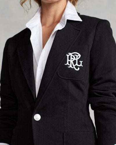 Polo Ralph Lauren Double Knit Jacquard Blazer - Black