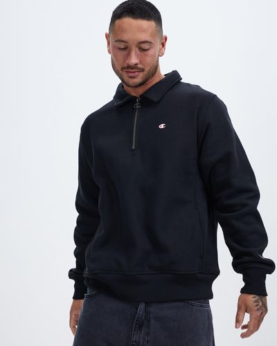Champion Reverse Weave Level Up Collared Crew Sweat - Blue