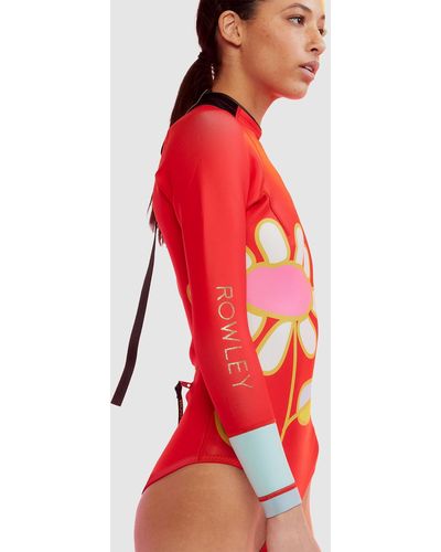Cynthia Rowley Flower Wetsuit 2mm - Red