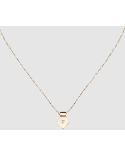 CA Jewellery Letter F Pendant Necklace - Metallic