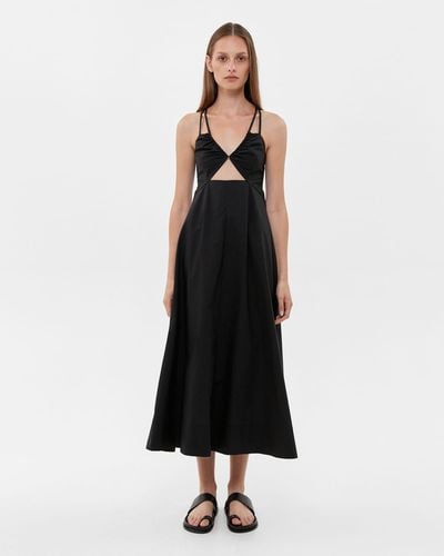 Jag Organic Cotton V Strappy Dress - Black