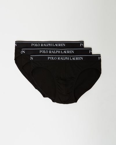 Polo Ralph Lauren 3 Pack Solid Low Rise Brief - Black