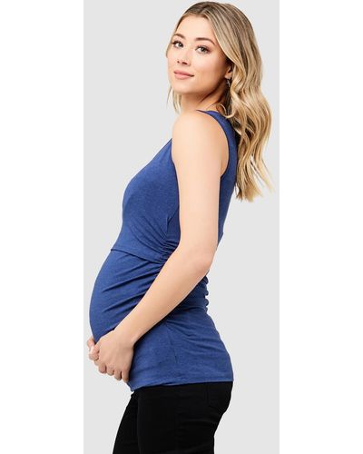 Ripe Maternity Organic Nursing Tank - Blue
