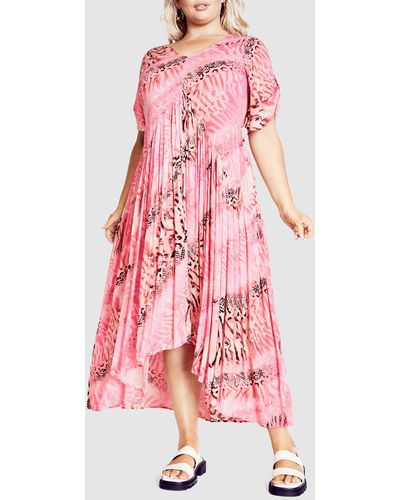 Avenue Val Print Dress - Pink