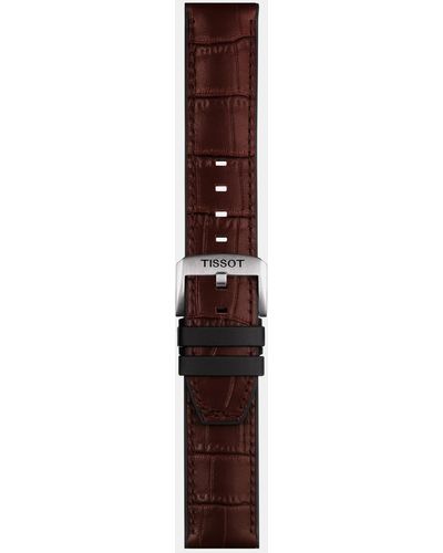 Tissot Official Leather & Rubber Strap Lugs 22mm - Brown