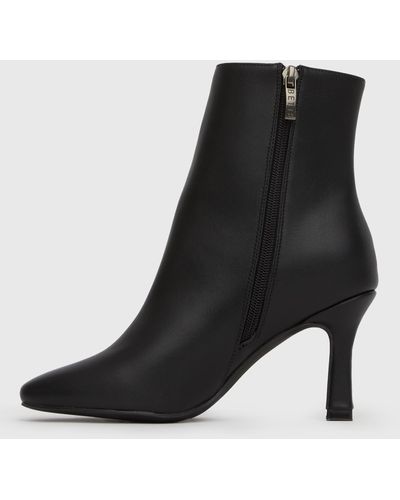 Betts Mini Stiletto Heeled Ankle Boots - Black