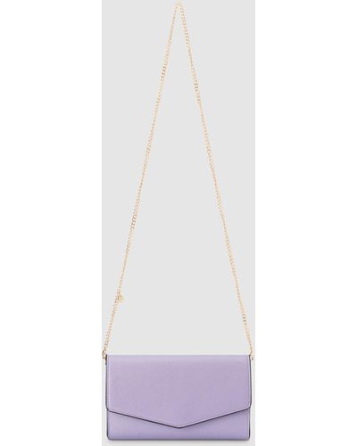 OLGA BERG Nic Envelope Clutch With Hardware Trim - Purple