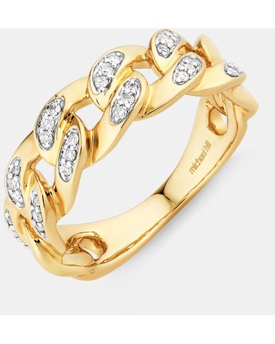 Michael Hill Link Ring With 0.33 Carat Tw Of Diamonds In 10kt Gold - Yellow