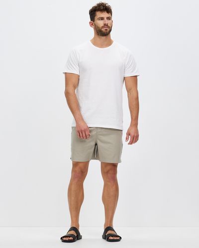 Staple Superior Hamilton Linen Blend Shorts - Grey