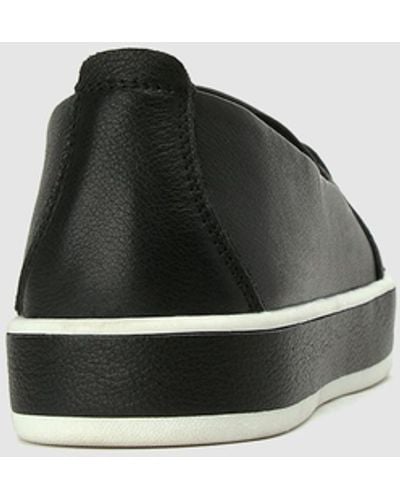 Airflex Winnie Leather Slip On Flats - Black