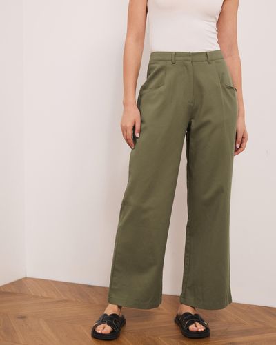 Atmos&Here Minny Twill Trousers - Natural