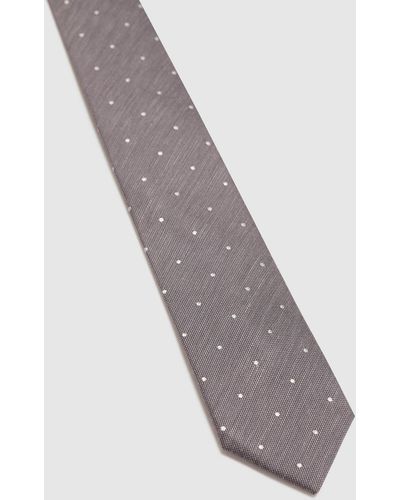 OXFORD Spot Grid Tie - Grey