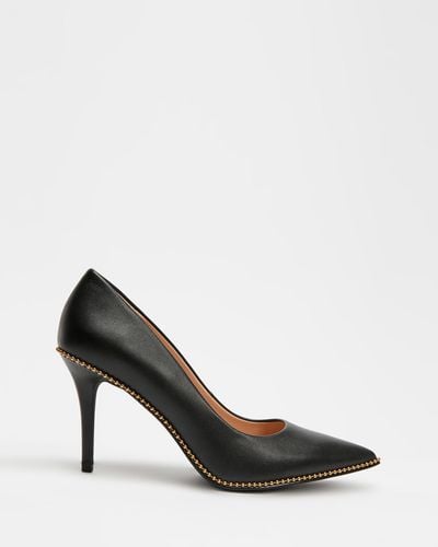 COACH Waverley Leather Court Shoes - Black