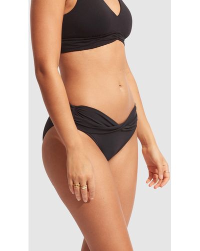 Seafolly Collective Twist Band Hipster - Black