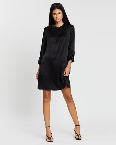Lindsay Nicholas New York Silk Shirt Dress - Black