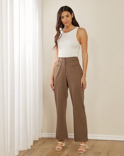 Atmos&Here Alexia Flare Trousers - Natural