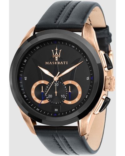 Maserati Traguardo 45mm Watch - Black