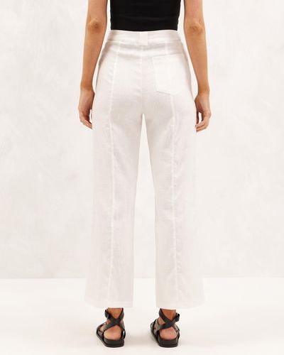 AERE Patch Pocket Linen Trousers - Natural