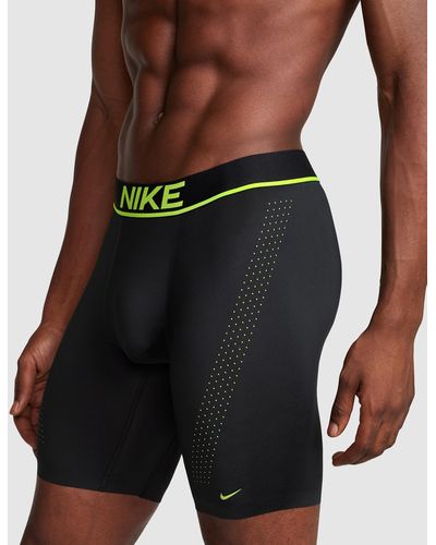 Nike Elite Microfibre Long Leg Boxer Briefs - Black