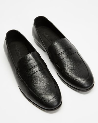 Double Oak Mills Anthony Leather Loafers - Black