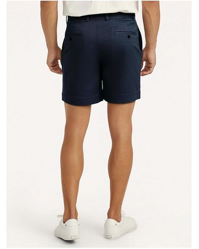 Brooks Brothers Washed Cotton Stretch Chino Shorts - Blue