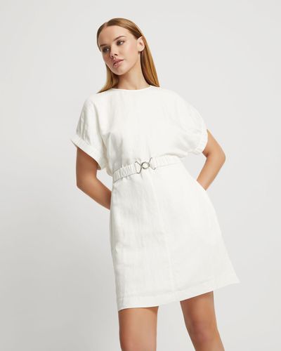 OXFORD Canada Linen Blend Dress - White