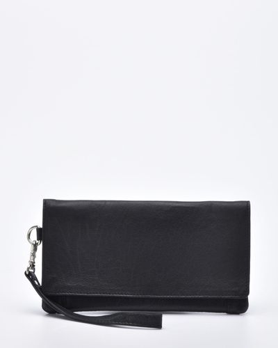 Cobb & Co Wodonga Leather Wallet With Wristlet - Black