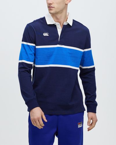 Canterbury Chest Band Stripe Rugby Jersey - Blue