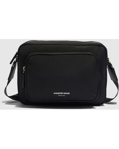 Country Road Recycled Polyester Soft Crossbody Bag - Black