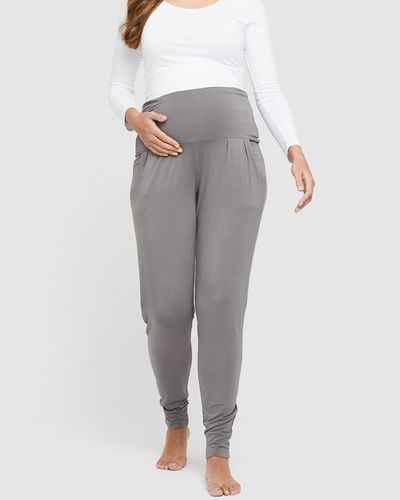 Bamboo Body Softline Slouch Pocket Trousers - Grey